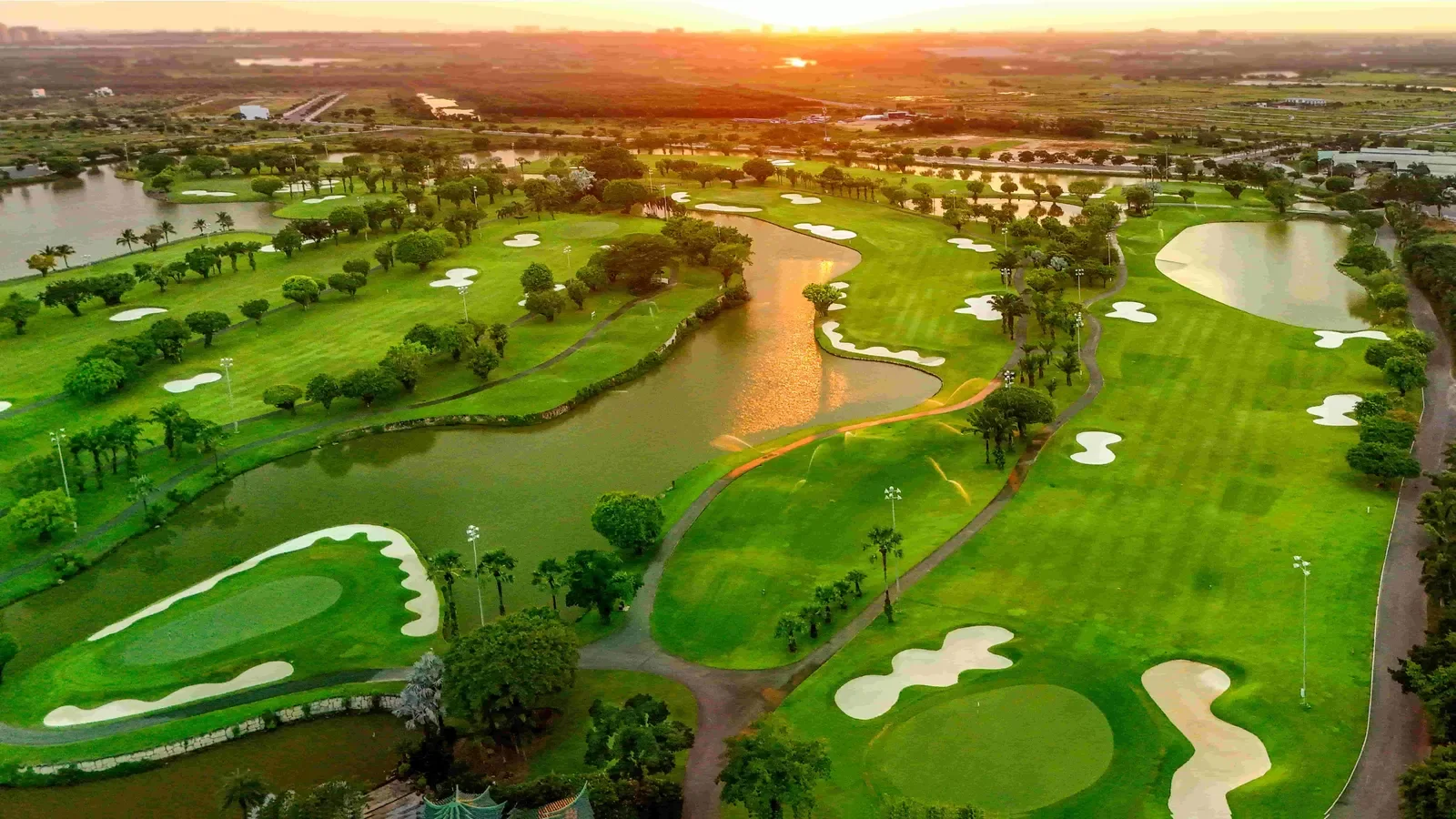 Panoramic view of Long Thanh Golf Resort overlooking the Dong Nai River